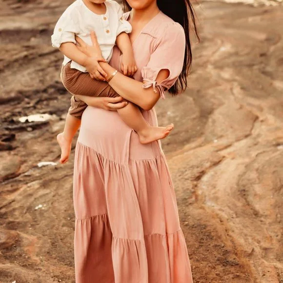 knee length dresses for ladies August Modest Midi in Dusty Lavender Large main image 0